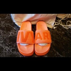 Ivy Park Orange Slides